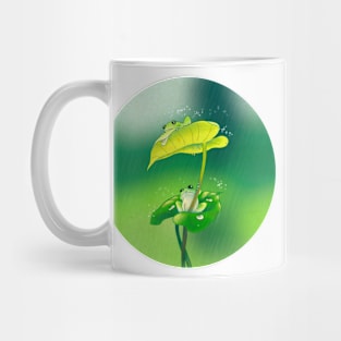 Minhwa: Green Frogs in Rainy Summer B Type (Korean traditional/folk art) Mug